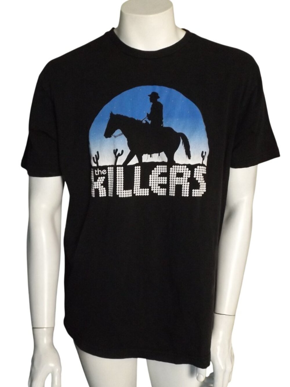 THE KILLERS Tshirt, XL, Black, Cowboy/Horse/Cactus, Desert Print, Short sleeves